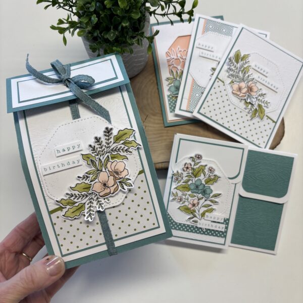 February 2025 Memorable Blooms Online Class - 3 Cards + Two 3D Projects