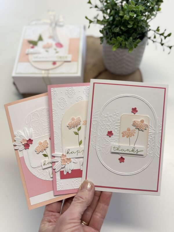 May 2025 Blooming Phrases Online Class - COMPLETE BUNDLE Three Cards with Large Card/Gift Box, Gatefold Card & Mini Box - Image 3