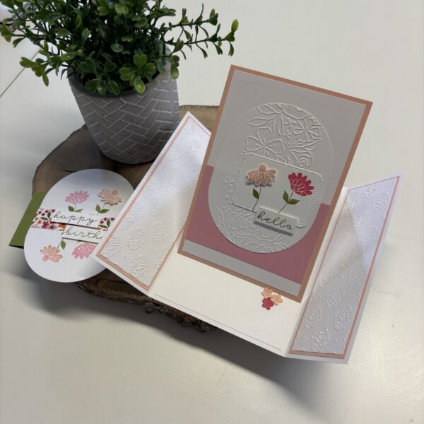 May 2025 Blooming Phrases Online Class - COMPLETE BUNDLE Three Cards with Large Card/Gift Box, Gatefold Card & Mini Box - Image 5